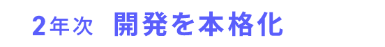 2年次  開発を本格化